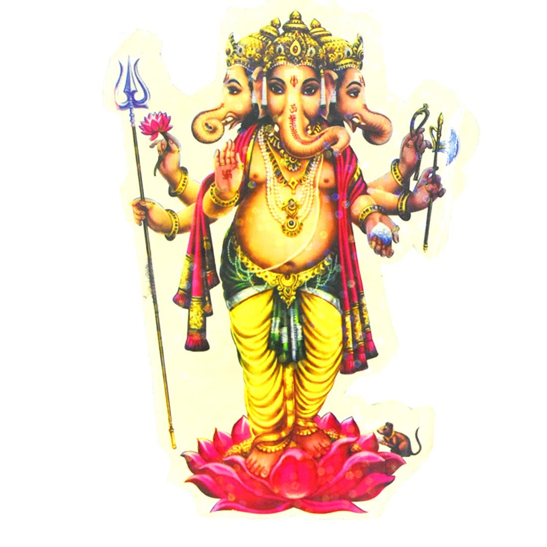 AFH Ganesha Sticker for Home, Office, Car - 15x12cm Vinyl Decal