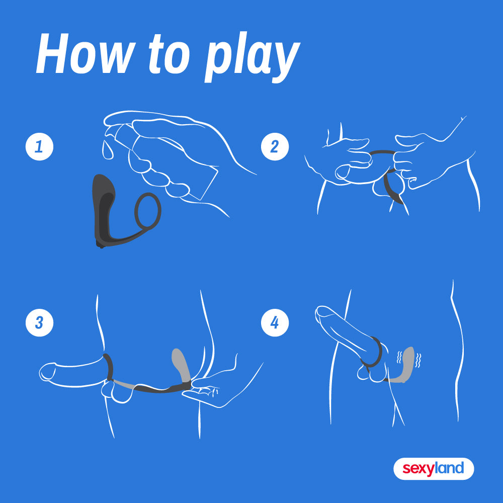 Anal Fantasy Collection - Vibrating Cock Ring & Butt Plug Set for Couples - Enhance Intimacy & Pleasure - Perfect for Role Play & Spicing Up Your Sex Life