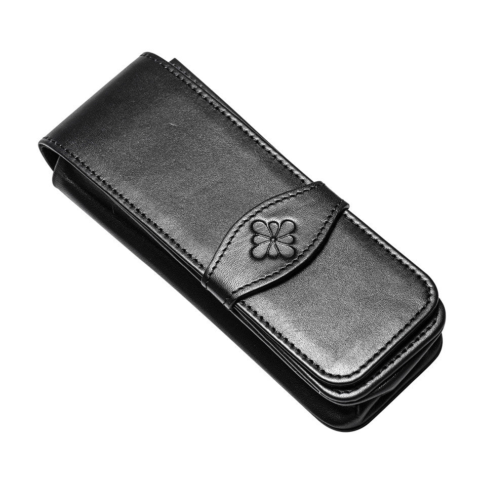 Premium Diplomat Leather Triple Pen Case - Elegant Storage for Fountain Pens, Ballpoints & Gel Pens - Perfect for Office, School & Travel