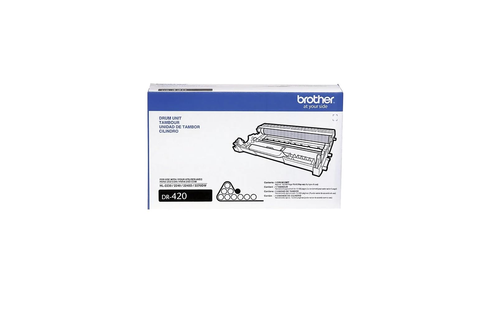 Brother DR420 High-Yield Imaging Drum Unit - Compatible with Brother HL-L2300D, HL-L2350DW Printers | Replacement Toner Cartridge for Office, Home & Small Business Printing | Laser Printer Supplies for Documents, Reports & School Projects