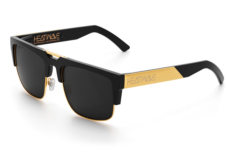 Interceptor Black & Gold Polarized Sunglasses - UV Protection, Anti-Glare for Driving, Fishing & Outdoor Activities
