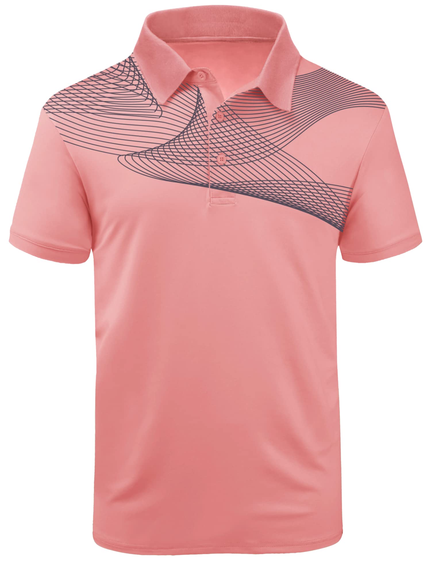 JACKETOWN Men's Golf Polo Shirts - Lightweight Short Sleeve Casual T-Shirts for Men - Breathable & Moisture-Wicking Performance Shirt for Golf, Tennis & Outdoor Activities