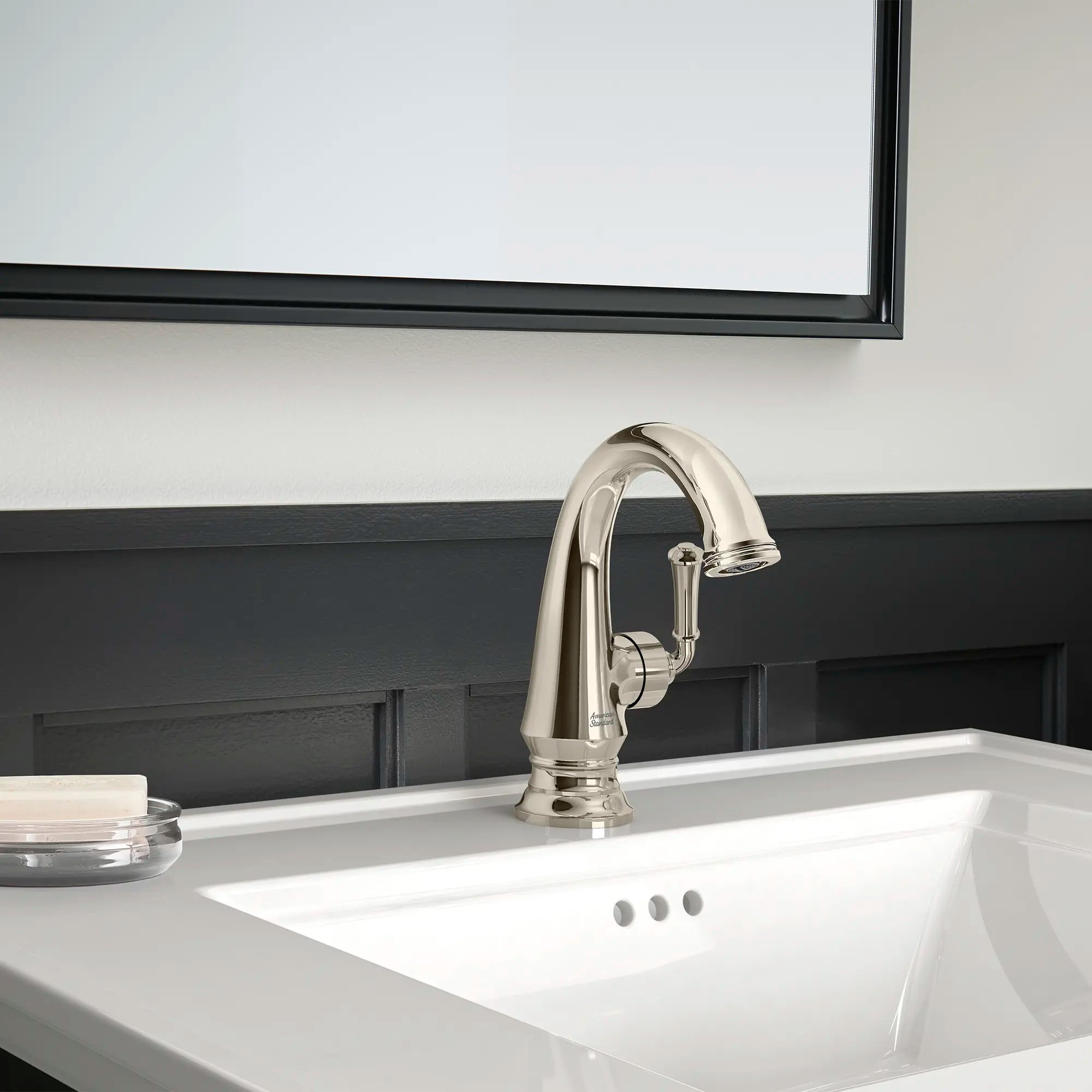 Delancey® Single Hole Single Handle Bathroom Faucet 1.2 GPM/4.5 LPM - Modern Water-Saving Bathroom Sink Faucet with Lever Handle - Perfect for Small Bathrooms, Powder Rooms & Vanities