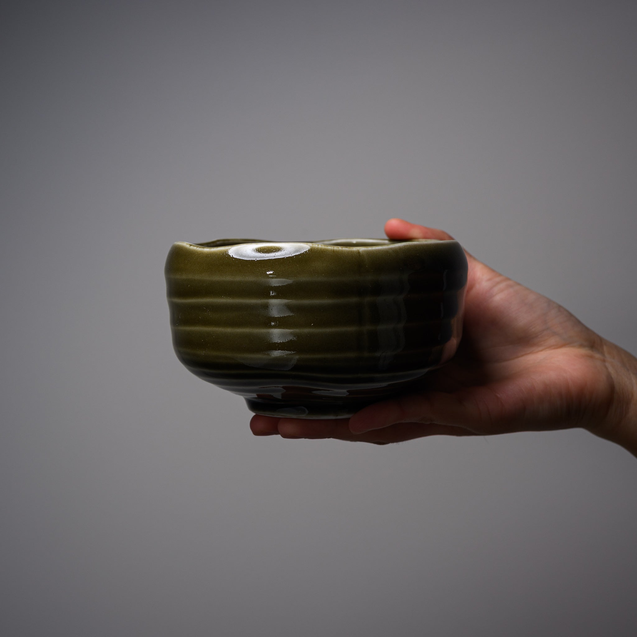 Premium Matcha Bowl Set - Handcrafted Olive Green Ceramic Tea Cup for Japanese Tea Ceremony | Perfect for Matcha, Green Tea, Zen Meditation & Home Decor