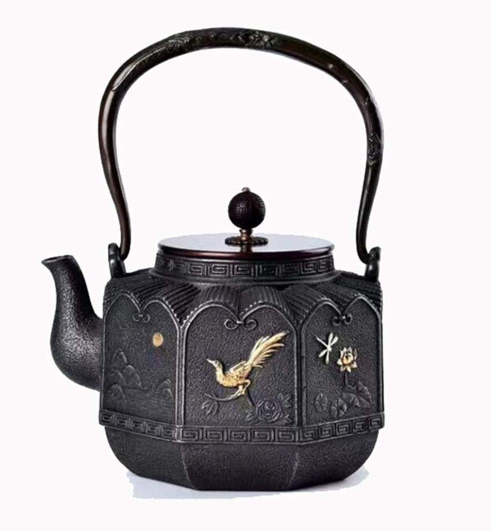 Premium Cast Iron Teapot - 1600ml Japanese Tetsubin Teapot with Infuser, Stovetop Safe Iron Kettle for Tea Brewing - Perfect for Home, Office & Traditional Tea Ceremonies