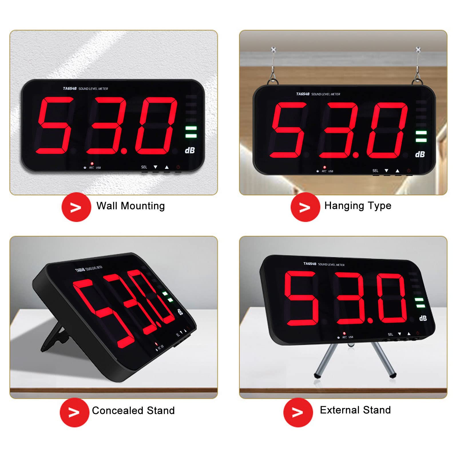 Digital Sound Level Meter with Temperature & Humidity Sensor - 13