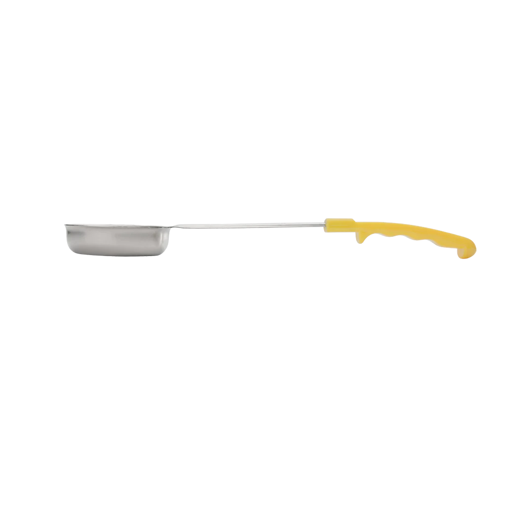 Browne 57 57450 5 Oz Spoodle with Yellow Handle - Perfect for Cooking, Baking, and Serving - Ideal for Restaurants, Catering, and Home Kitchens