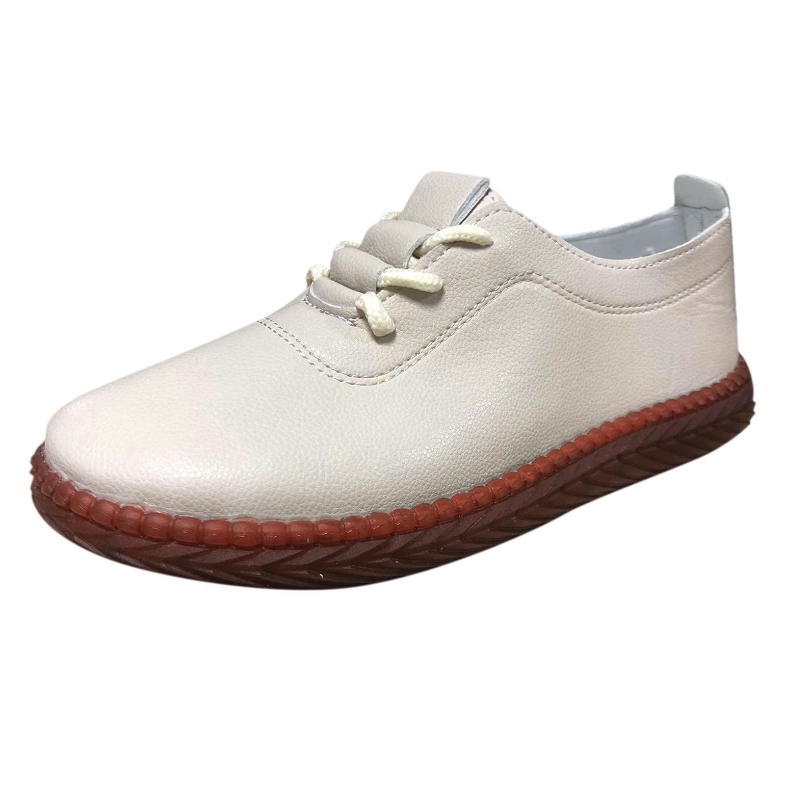 Soft & Flat Casual Leather Sole Women's Shoes - Summer Fashion Lace-Up Sandals in Solid Colors | Perfect for Spring & Summer Outings, Beach Walks, and Daily Comfort