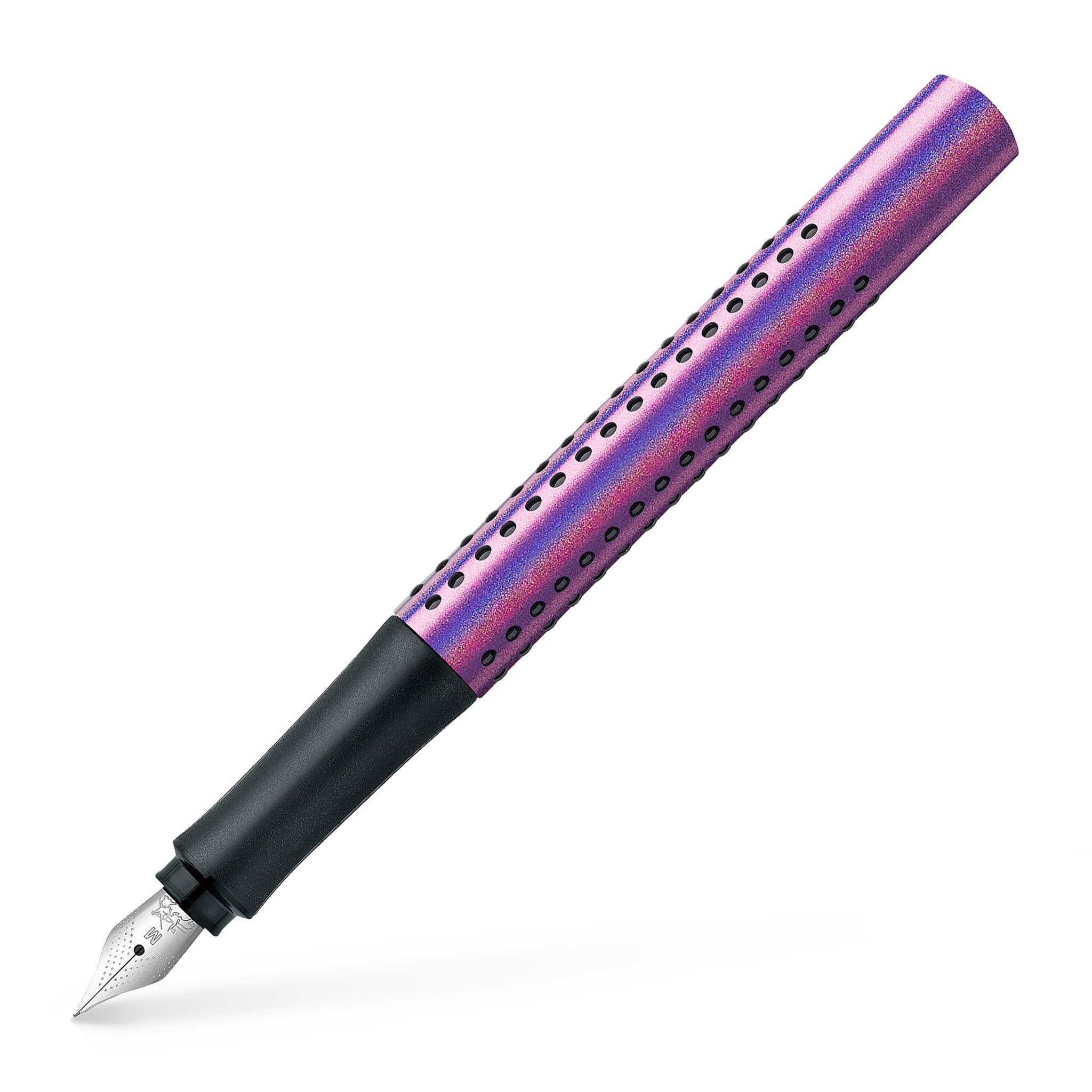 Premium Grip Glam Fountain Pen - Smooth Writing Violet Ink Pen for Calligraphy, Note Taking & Journaling - Elegant Gift for Writers & Professionals