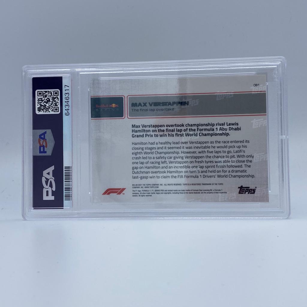 PSA 9 Graded 01/10 The Final Lap Overtake #81 Racing Card - Perfect for Collectors, Investors & Racing Fans Display