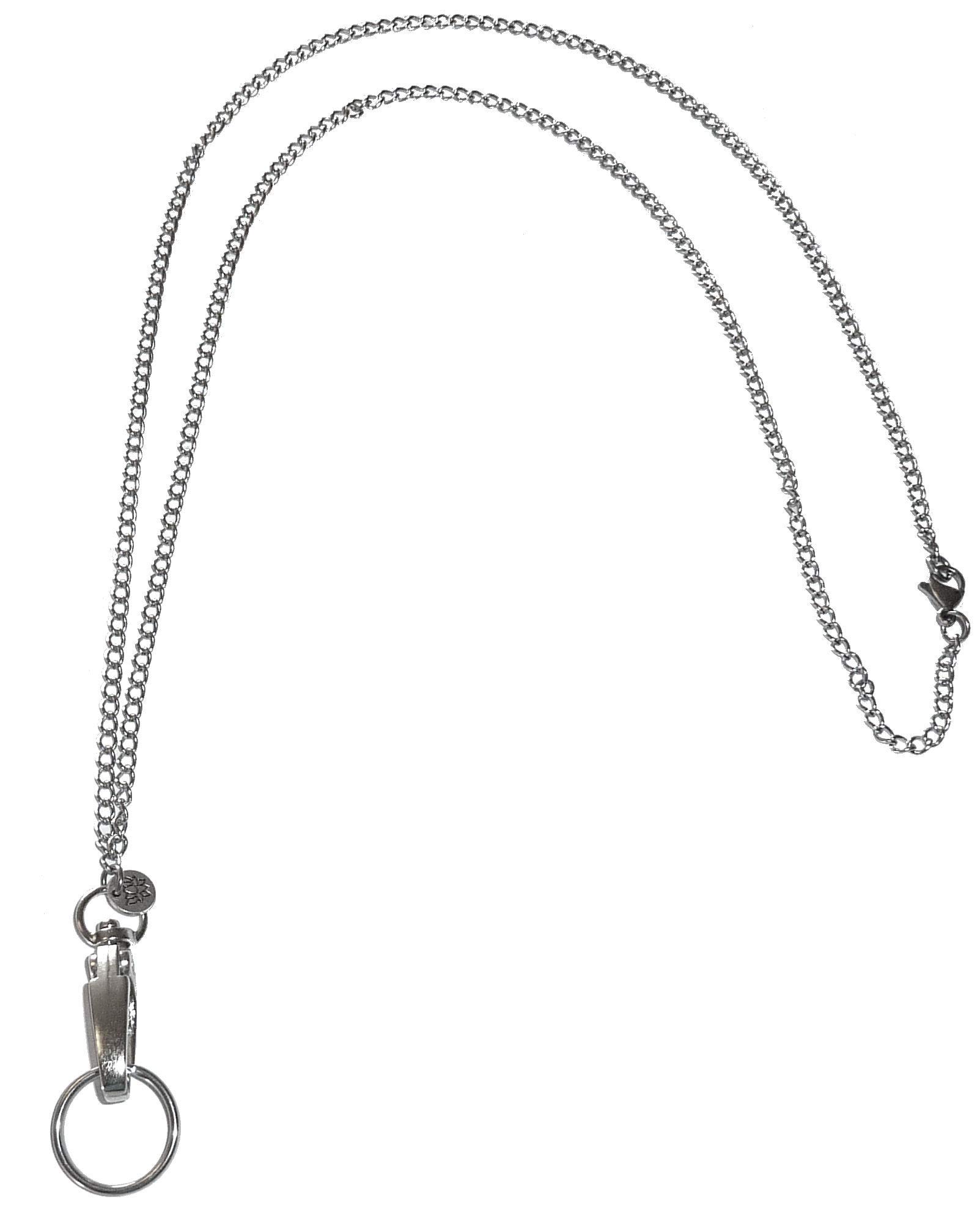 Premium Stainless Steel ID Badge Lanyard - Durable Metal Chain for Work, School & Events - Perfect for Teachers, Nurses, Cruise Staff - Keychain & Phone Holder - Office, Hospital, Security & Travel Accessory