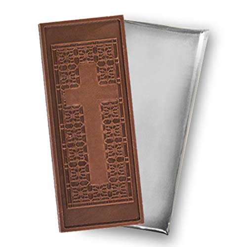 First Communion Candy Favors - Personalized Embossed Milk Chocolate Bars (12 Pack) - DIY Religious Party Favors for Baptism, Christening & First Holy Communion Celebrations - Perfect for Church Events & Gift Bags