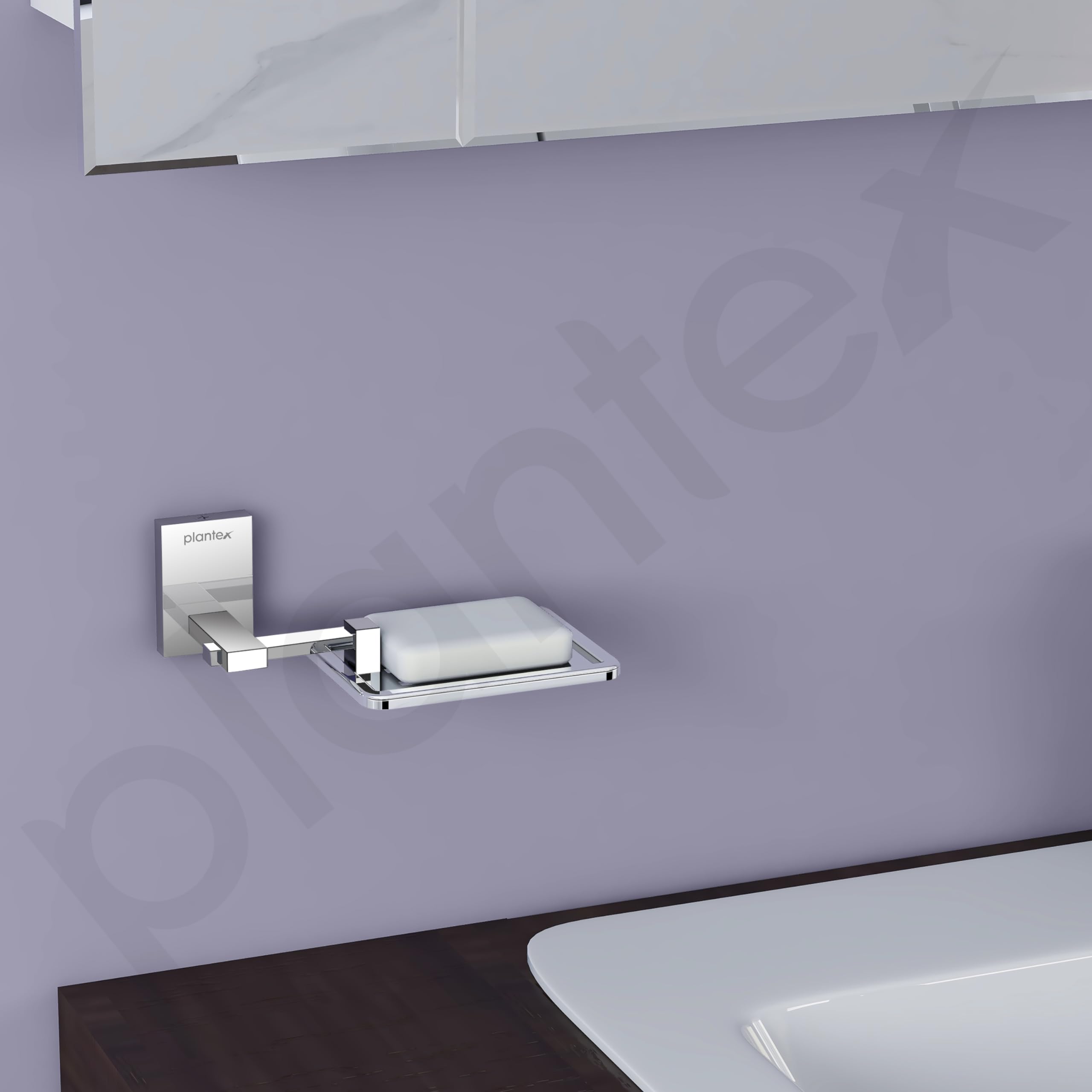 Plantex 304 Stainless Steel Soap Holder Stand - Chrome Bathroom Soap Tray & Soap Dish for Sink, Shower, and Wash Basin - Rustproof Soap Stand for Kitchen & Bathroom Accessories - Perfect for Home, Hotel, and Spa Use