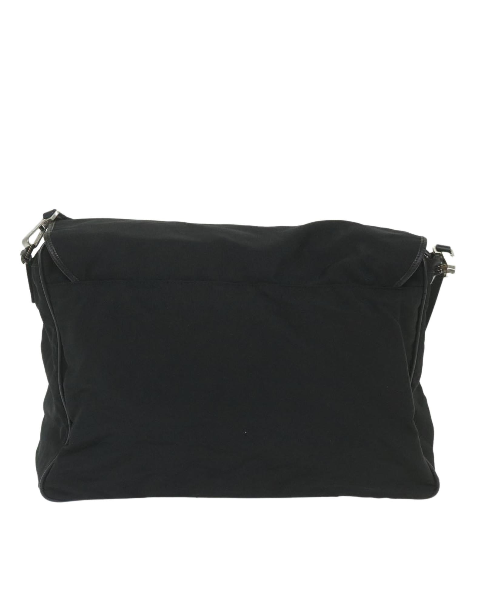 Black Nylon Shoulder Bag with Adjustable Strap - Lightweight Crossbody Purse for Women, Perfect for Travel, Work & Everyday Use