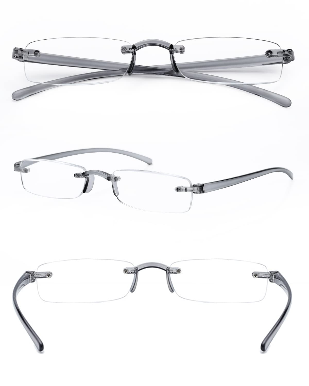 LUFF Fashion Reading Glasses for Women & Men - Anti Blue Light Computer Glasses with Spring Hinge, Lightweight Readers (1.0-3.5 Strength) - Perfect for Office Work, Screen Time & Reading Books
