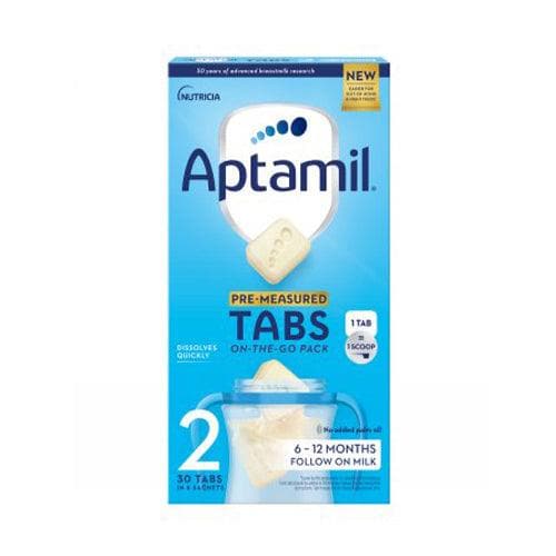 Aptamil Stage 2 Baby Vitamin D Drops - 30 Chewable Tablets in 6 Convenient Home Packs | Supports Infant Bone Development & Immune Health | Perfect for Daily Supplementation from 6 Months+