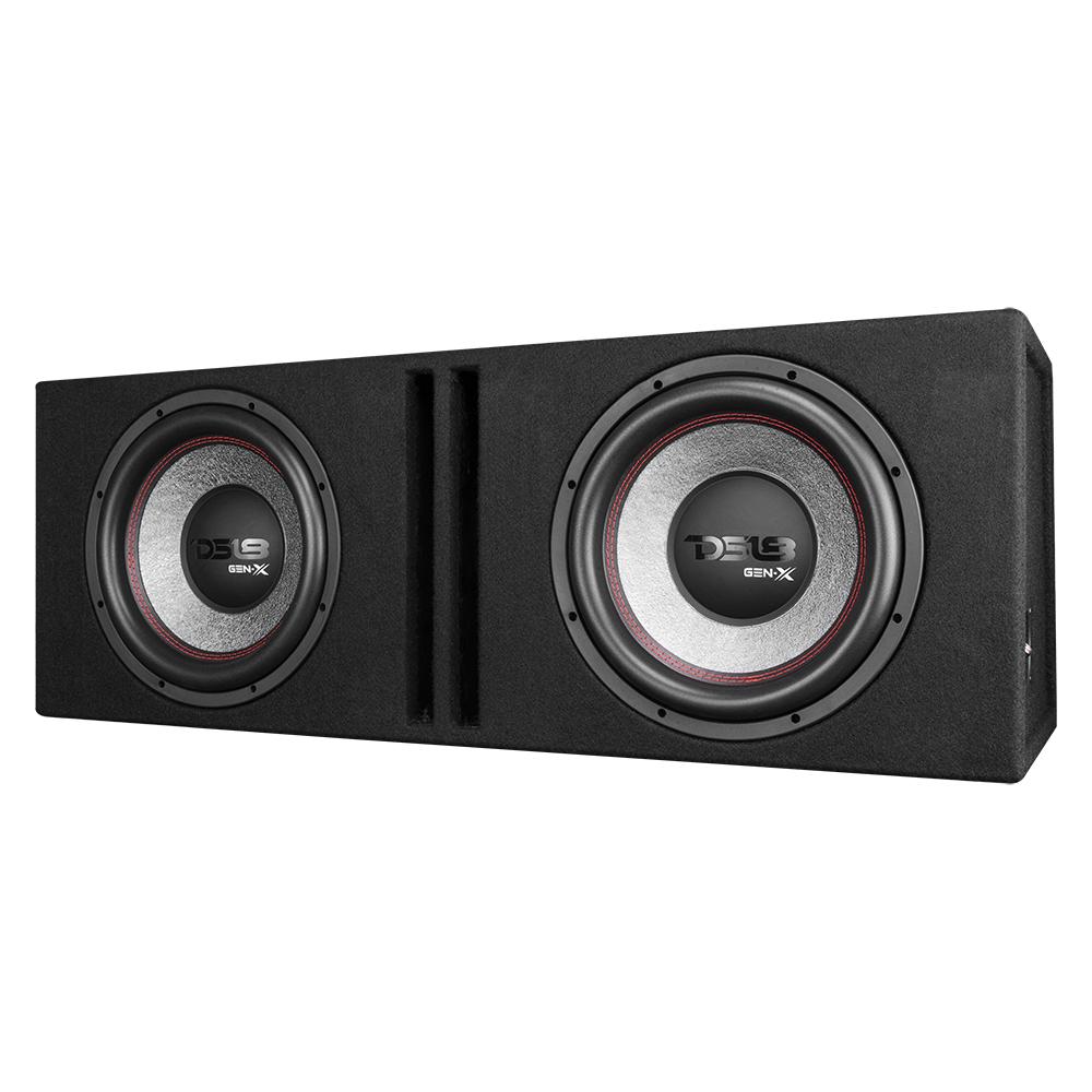 Dual 12 Inch Ported Subwoofer Box with GEN X124D - 1800W RMS Power - High Performance Car Audio System for Bass Lovers | Perfect for Trucks, SUVs & Custom Car Stereo Setups