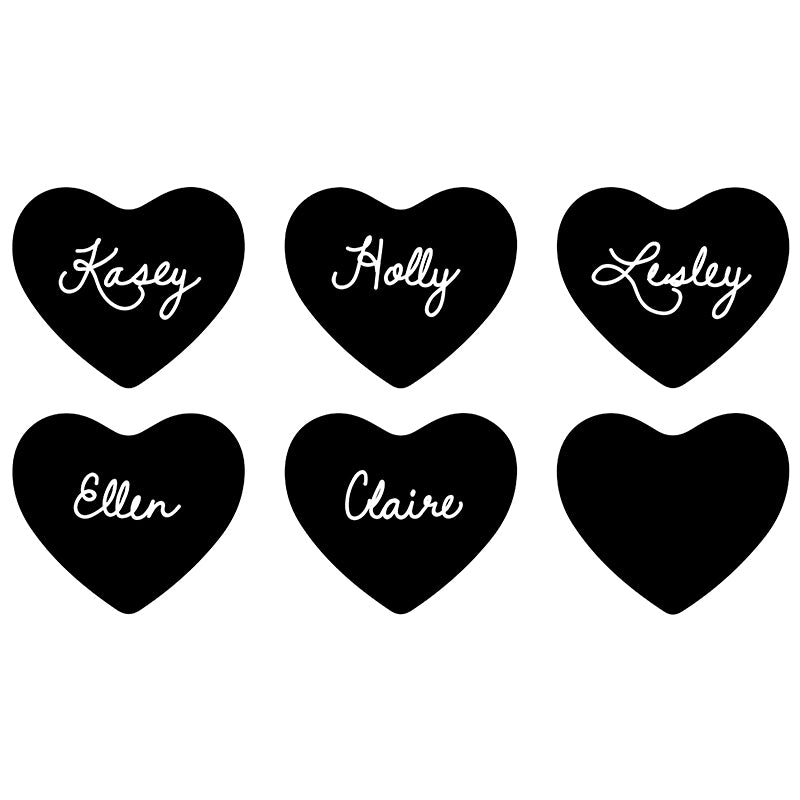 Heart-Shaped Chalkboard Stickers - Pack of 12 Adhesive Decals for DIY Crafts, School Projects & Home Decor - Perfect for Classrooms, Planners, and Scrapbooking