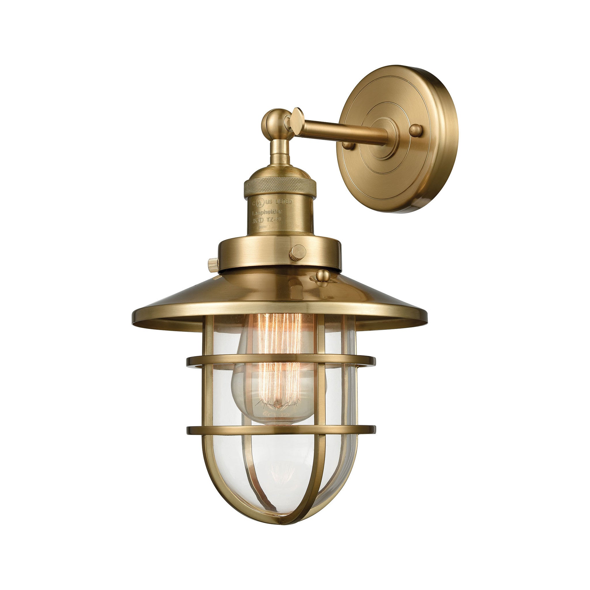 Seaport Wall Sconce - Nautical Coastal Lighting Fixture for Living Room, Bedroom, or Hallway Decor