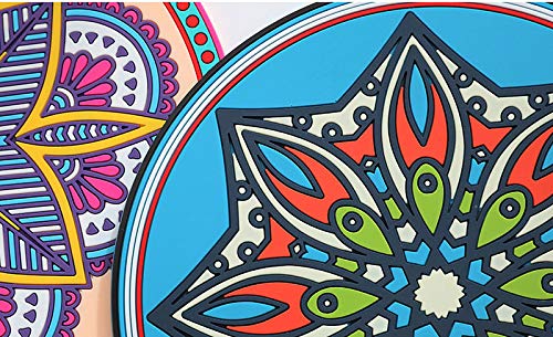 Heat Resistant Silicone Hot Pot Pads - 6.9 Inch Round Kitchen Trivets for Dining Table, Cooking & Serving - Set of 2 (Blue & Pink) - Perfect for Hot Dishes, Pots, Pans & Protecting Countertops
