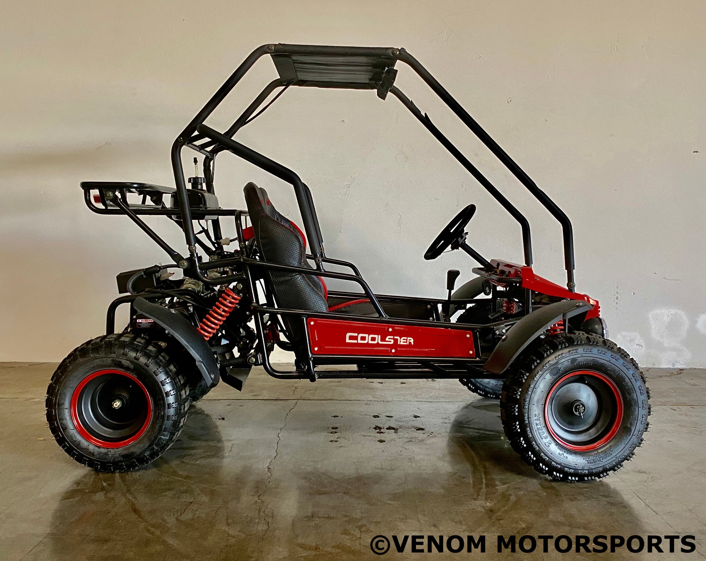 Venom Ultimate 125cc 2-Seater Go Kart with Automatic Transmission & Reverse - Perfect for Backyard Racing, Off-Road Adventures & Family Fun