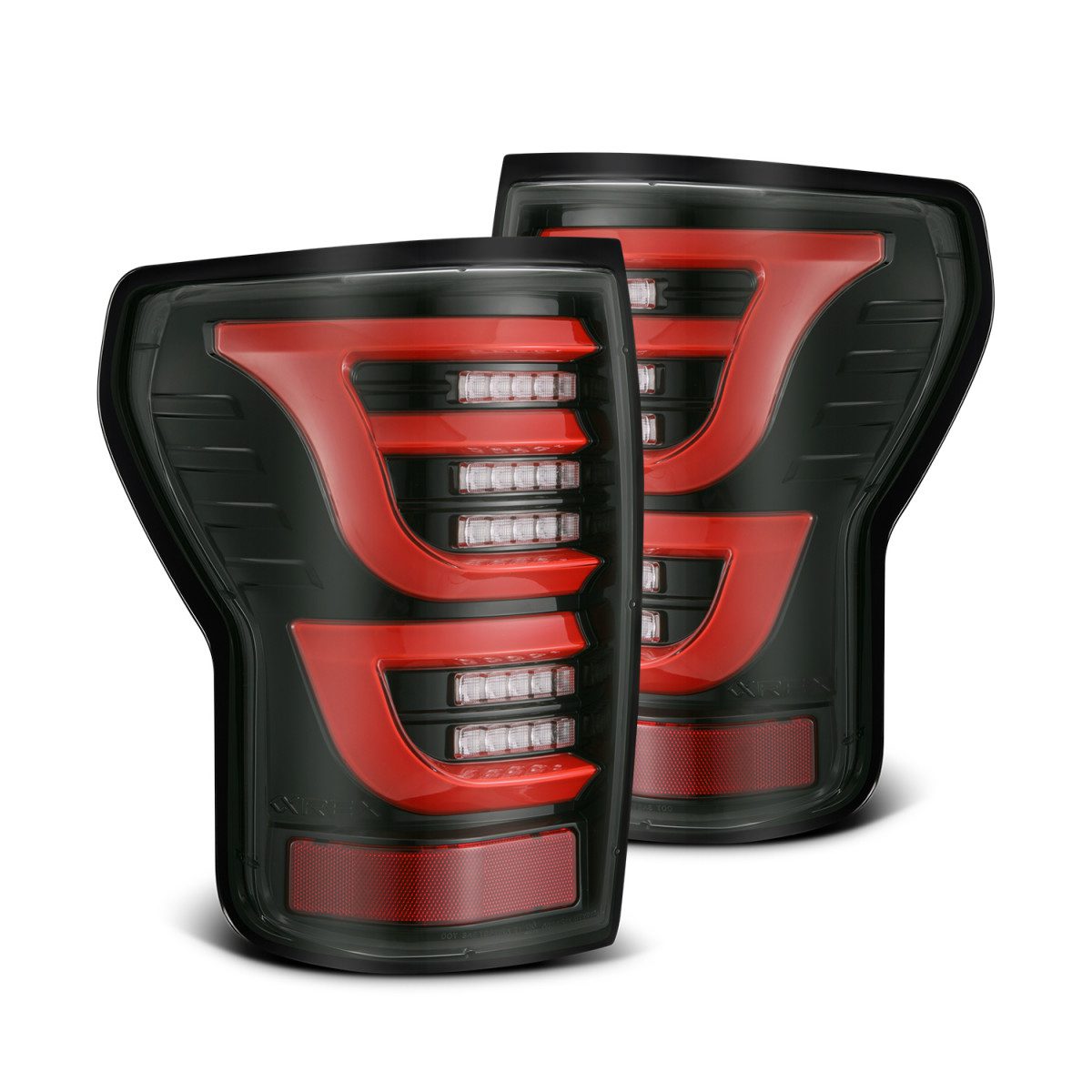 07-13 Toyota Tundra LUXX Series LED Tail Lights - Black & Red Smoked Lens - Direct Fit Replacement - Enhanced Visibility & Style for Night Driving & Off-Road Adventures