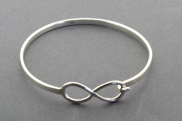 Infinity Closer Bangle - Sterling Silver Bracelet for Women, Elegant & Dainty Jewelry Gift for Her - Perfect for Anniversaries, Weddings & Special Occasions