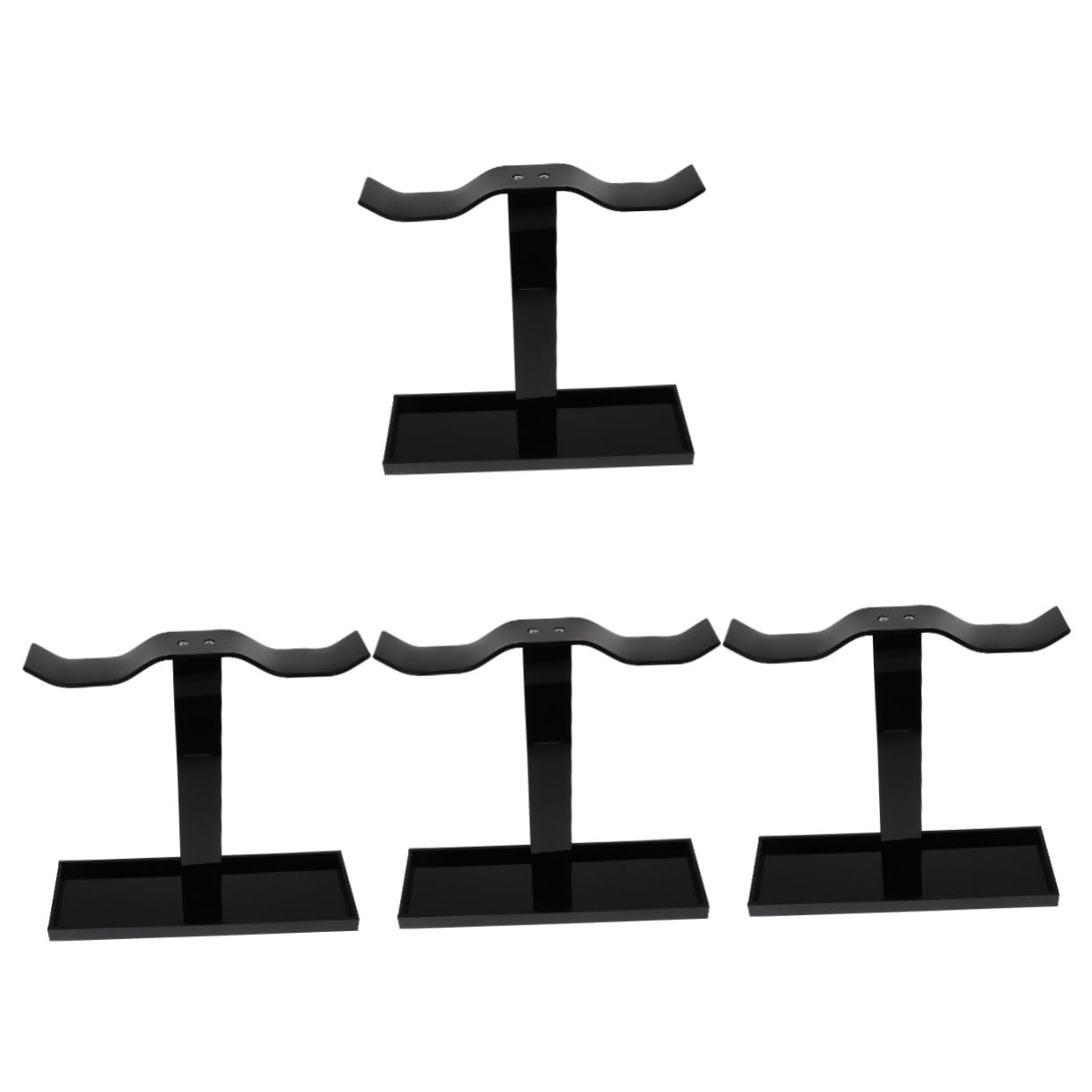 HEMOTON Acrylic Headphone Stand - 4 Pack Desk Headset Holder Hanger Hook for Kids & Adults | Perfect for Gaming, Office, and Home Organization