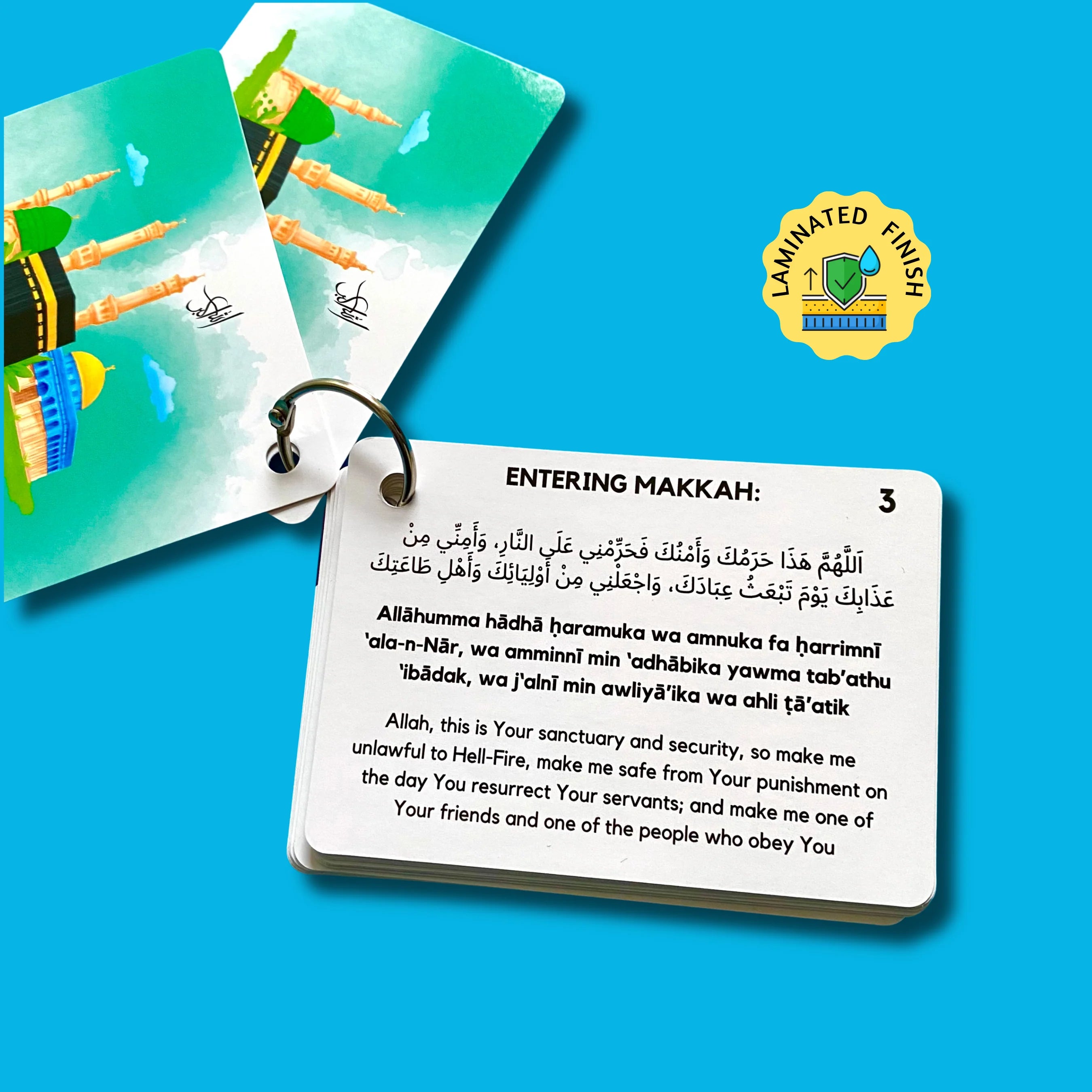 Duas For Umrah Flashcards - Islamic Prayer Cards for Hajj & Umrah - Perfect for Travel & Spiritual Learning