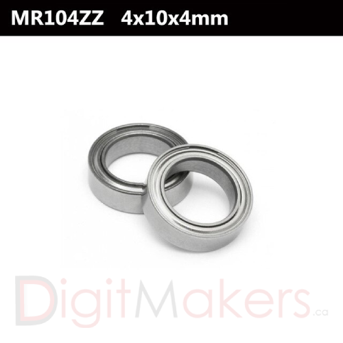 MR104ZZ Miniature Ball Bearing - High Precision Stainless Steel Bearing for RC Cars, Drones, Skateboards & Small Motors - Smooth Rotation & Long Lasting Performance