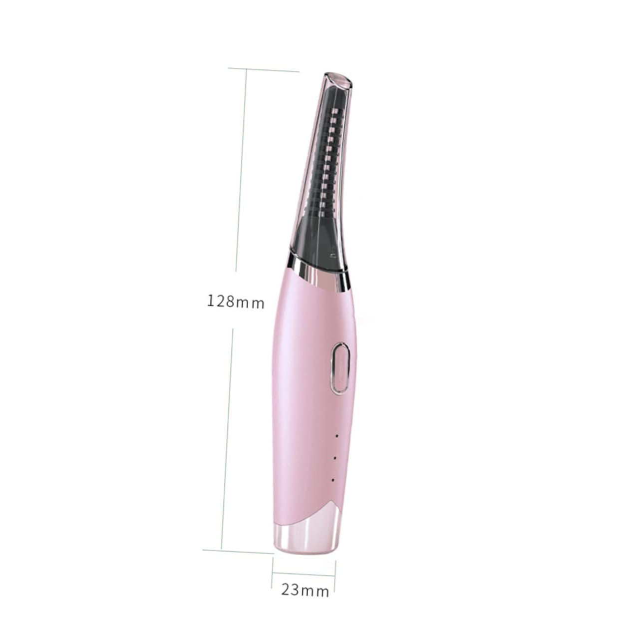PLAFOPE USB Heated Eyelash Curler with 3 Temperature Settings - Pink ABS Electronic Lash Curling Iron & Brush for Perfect Curled Lashes - Great for Home, Travel, and Professional Makeup Use