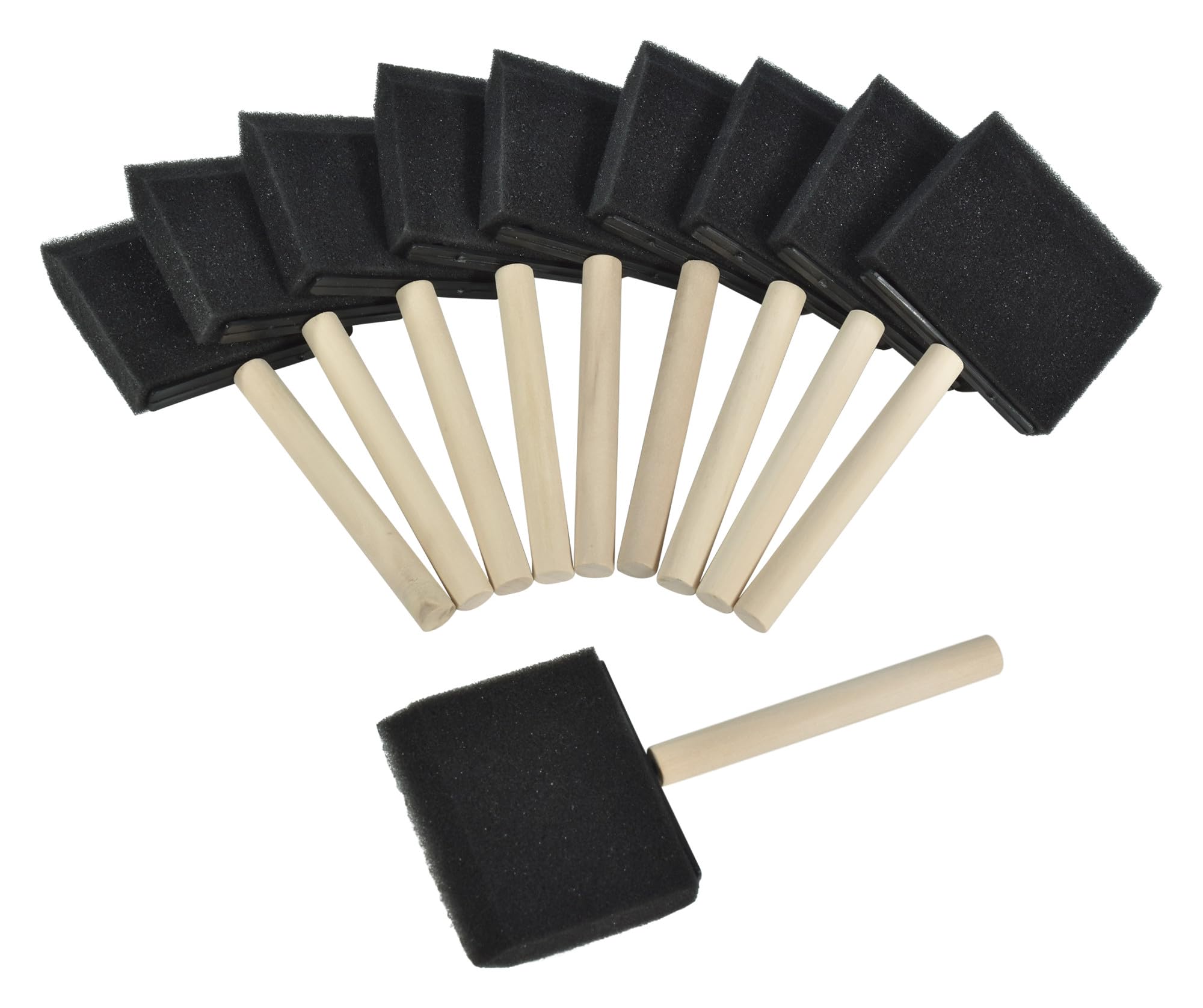 School Smart 3-Inch Wedge Foam Paint Brushes - Pack of 10 | Kids Art Supplies, Classroom Craft Activities & DIY Home Projects
