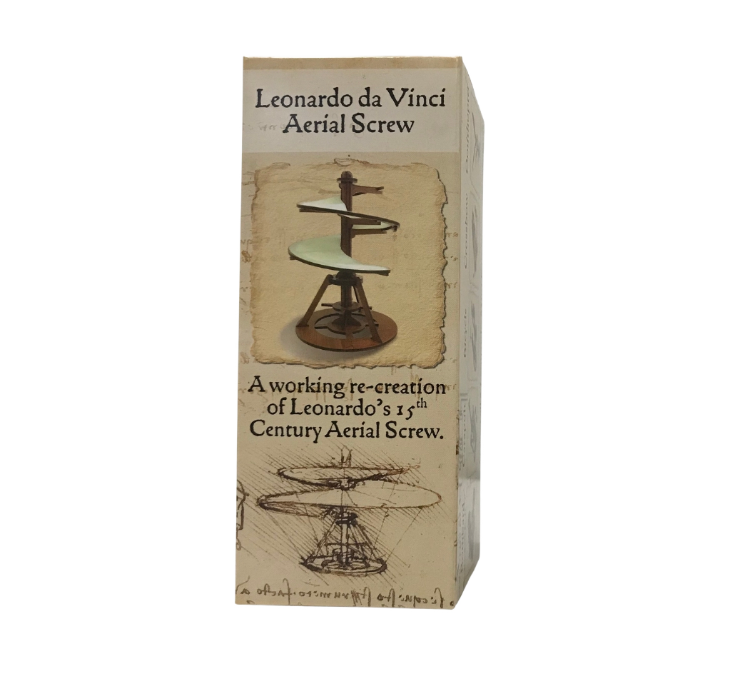 Da Vinci Aerial Screw Miniature - Leonardo's Flying Machine Model Kit - DIY Wooden Helicopter for STEM Education & Home Decor