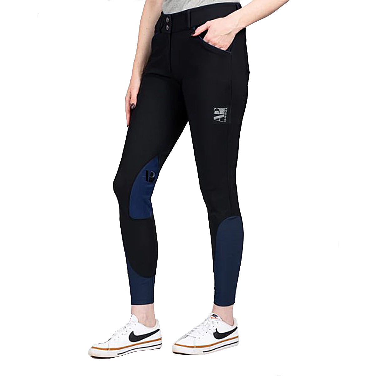 AP Hassinger Night Moves Knee Patch Breeches - Equestrian Riding Pants for Women - Perfect for Show Jumping, Dressage & Horseback Riding