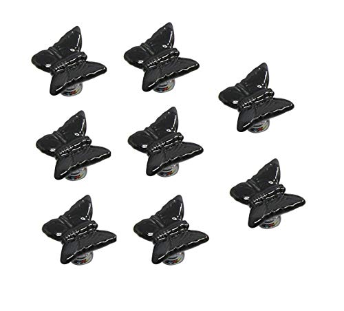 Black butterfly, 8 pcs