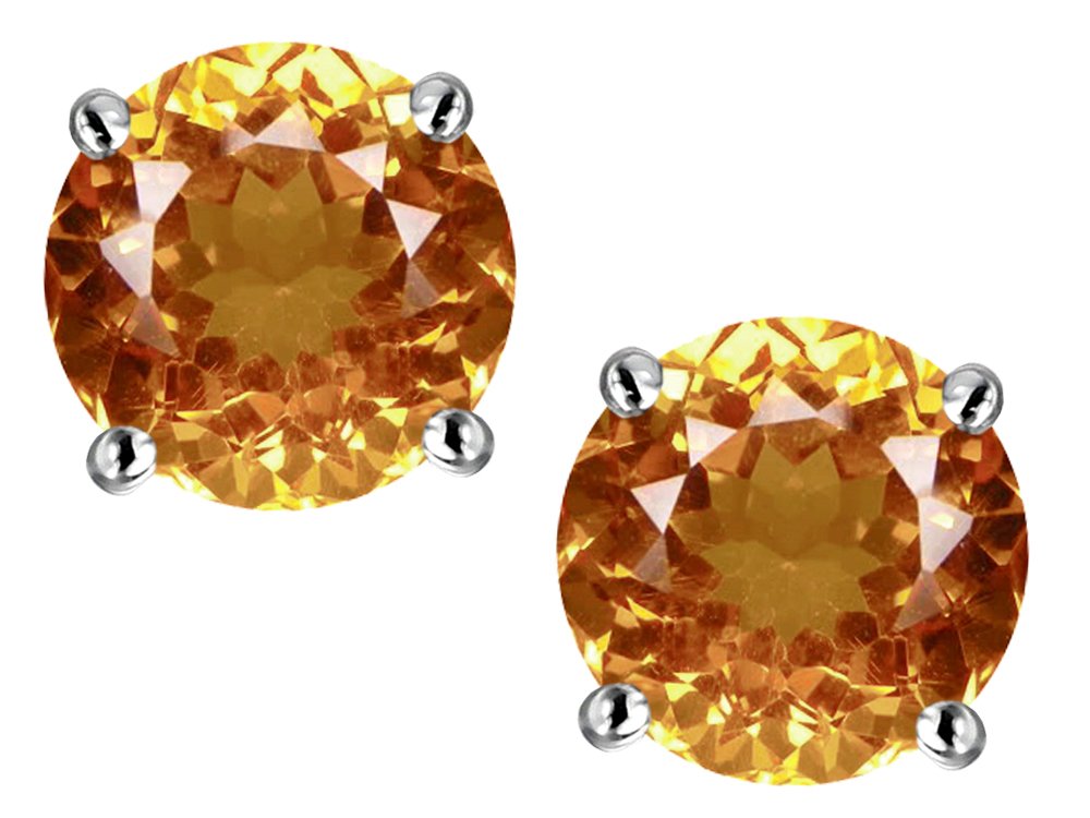 10K Gold or Sterling Silver 7mm Round Four Prong Stud Earrings - Classic Minimalist Studs for Women, Everyday Wear & Special Occasions