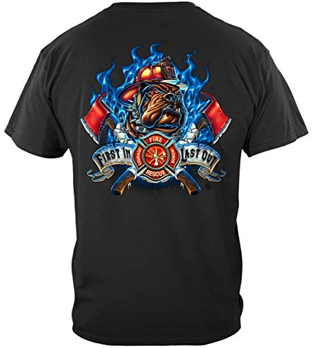 016-firefighter Fire Dog First in Last Out