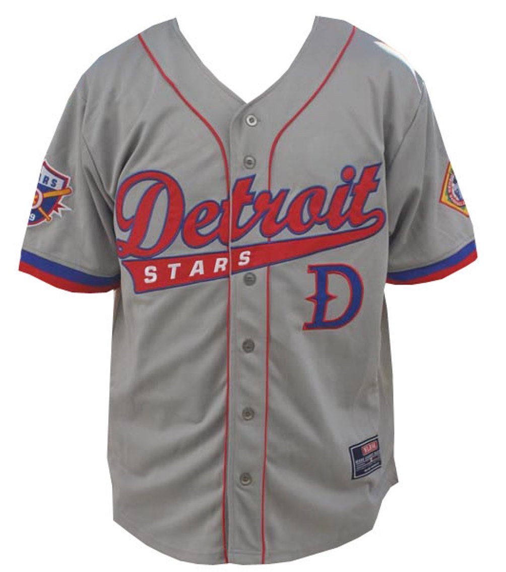 Detroit Stars Baseball Jersey for Men - Big Boy Headgear NLBM - Gray Vintage Baseball Uniform for Fans & Players - Perfect for Games, Cosplay & Collectibles