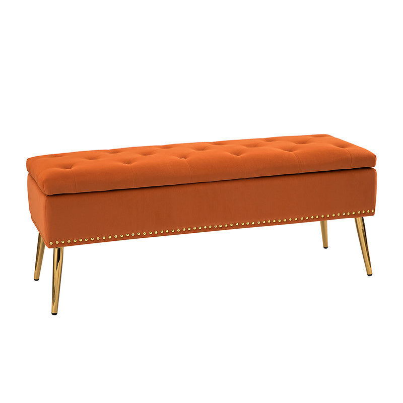 Lenore Upholstered Storage Bench with Cushion Seat - Modern Upholstered Ottoman for Bedroom, Living Room & Entryway - Multi-Functional Storage Furniture for Home Organization