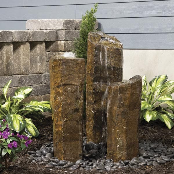 Atlantic 3-Piece Natural Basalt Column Fountain Kit - 24