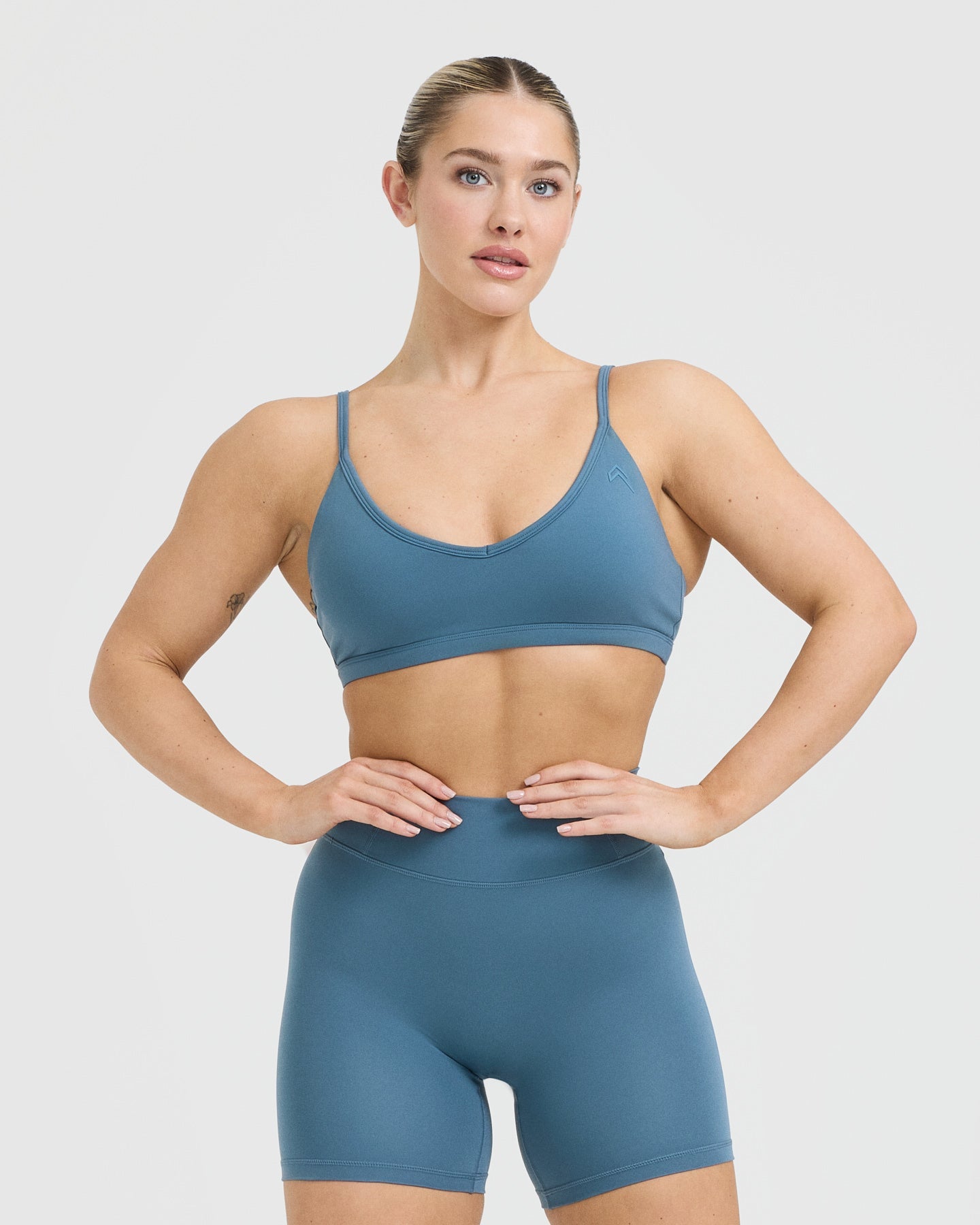 Timeless Strappy Bralette in Moonstone Blue | Comfortable Wireless Bra for Everyday Wear | Perfect for Yoga, Lounge & Layering