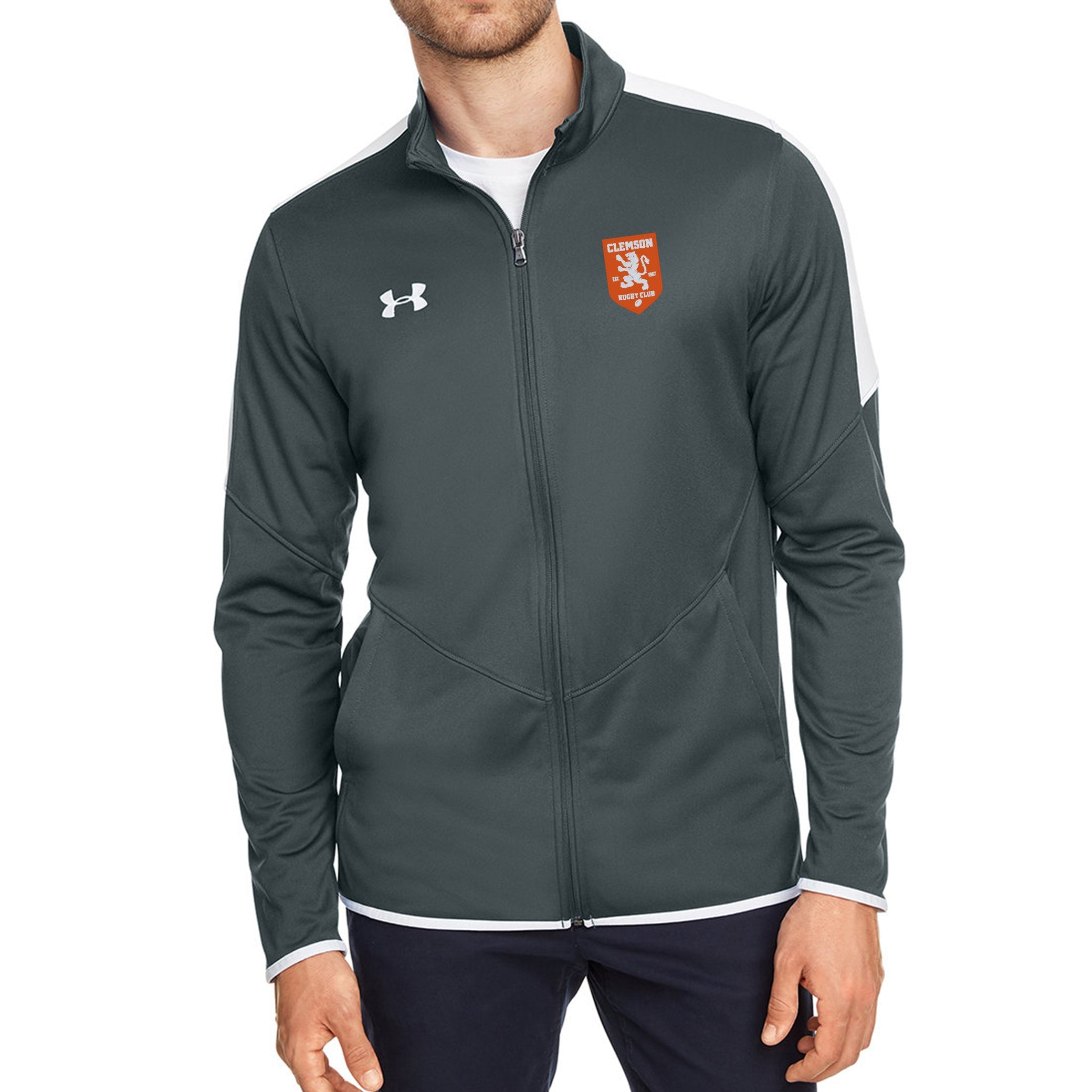 Clemson Tigers Rugby Rival Knit Jacket - Men's & Women's Vintage Style Pullover Sweater for Game Day & Tailgating
