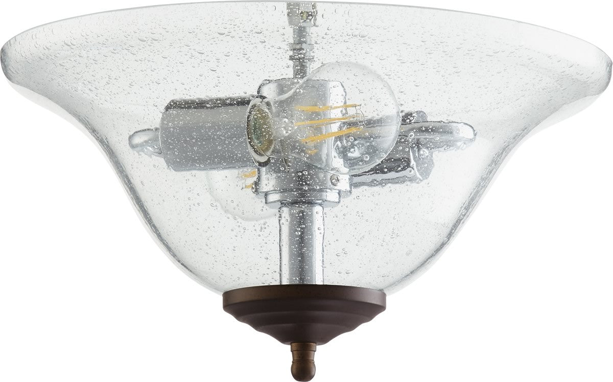 11W 2-Light LED Ceiling Fan Light Kit in Toasted Sienna & Oiled Bronze - Energy Efficient Lighting for Bedroom, Living Room & Patio