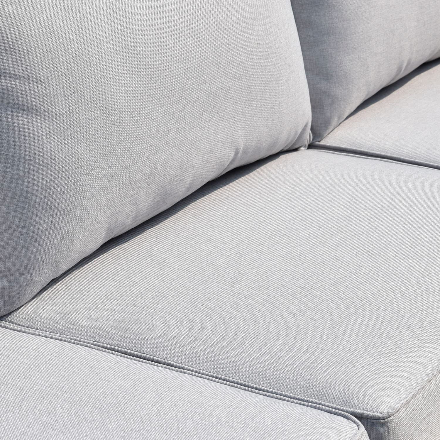 HOOOWOOO 24x24x5 Inch Thick Outdoor Chair Cushions Set - Weather Resistant Olefin Fabric with Zipper - Light Gray Patio Seat Cushions for Loveseat, Sofa & Garden Furniture - Perfect for Backyard, Deck, Poolside & Outdoor Relaxation