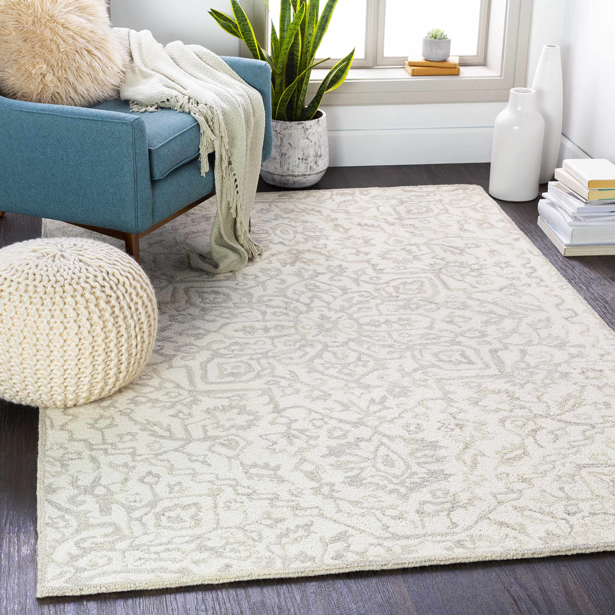 Premium Hauteloom Archbold Wool Area Rug - Traditional Beige, Gray & Ivory - 2' x 3' - Perfect for Living Room & Bedroom Decor