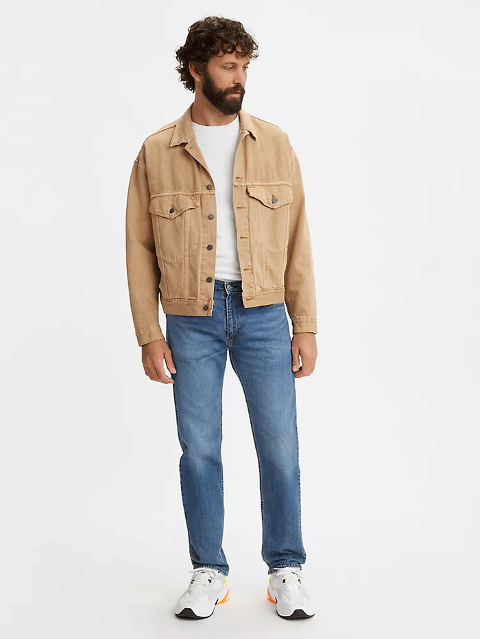 Levi's 505 Regular Fit Stretch Jeans for Men | Medium Wash Denim Pants | Comfortable & Stylish Casual Wear for Everyday Use