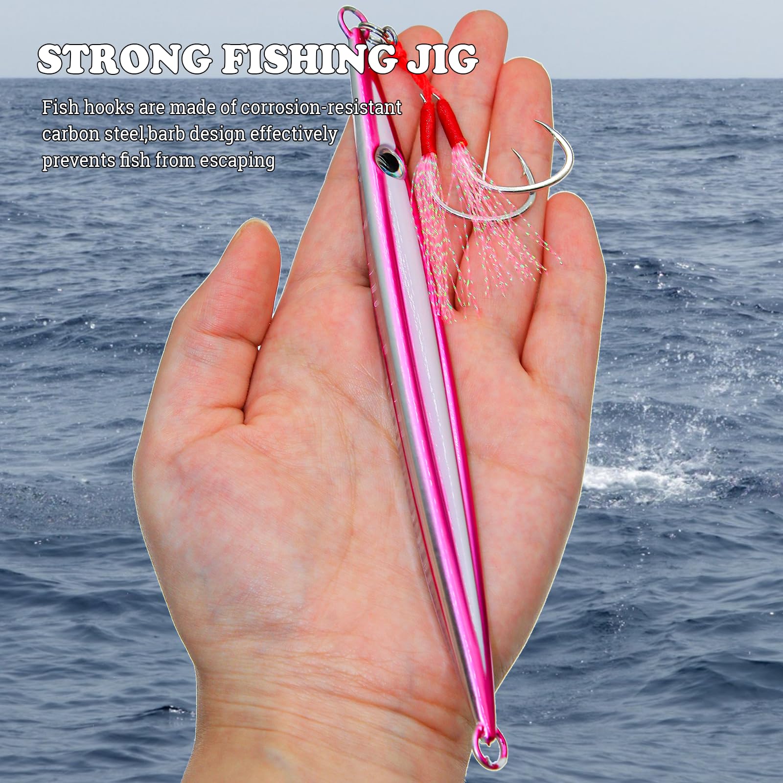 Saltwater Vertical Jigging Spoons – Premium Fishing Lures for Tuna, Grouper, Snapper & More (60g, 80g, 120g) – Ideal for Deep Sea Boat Fishing & Offshore Angling