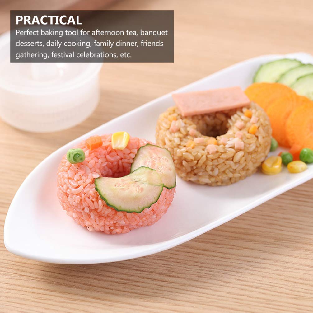 2-Piece Rice Ball Mold Set - DIY Sushi Maker, Donut & Bento Shaped Kitchen Tool for Perfect Rice Balls & Sushi | Ideal for Home Cooking, Meal Prep, and Bento Box Decorations
