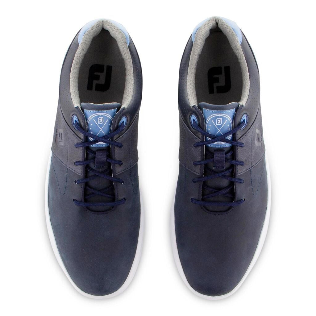 FootJoy ContourFIT Navy Men's Golf Shoes - Waterproof Spiked Golf Shoes for Men with Comfortable Cushioning | Perfect for Walking Courses & Wet Conditions