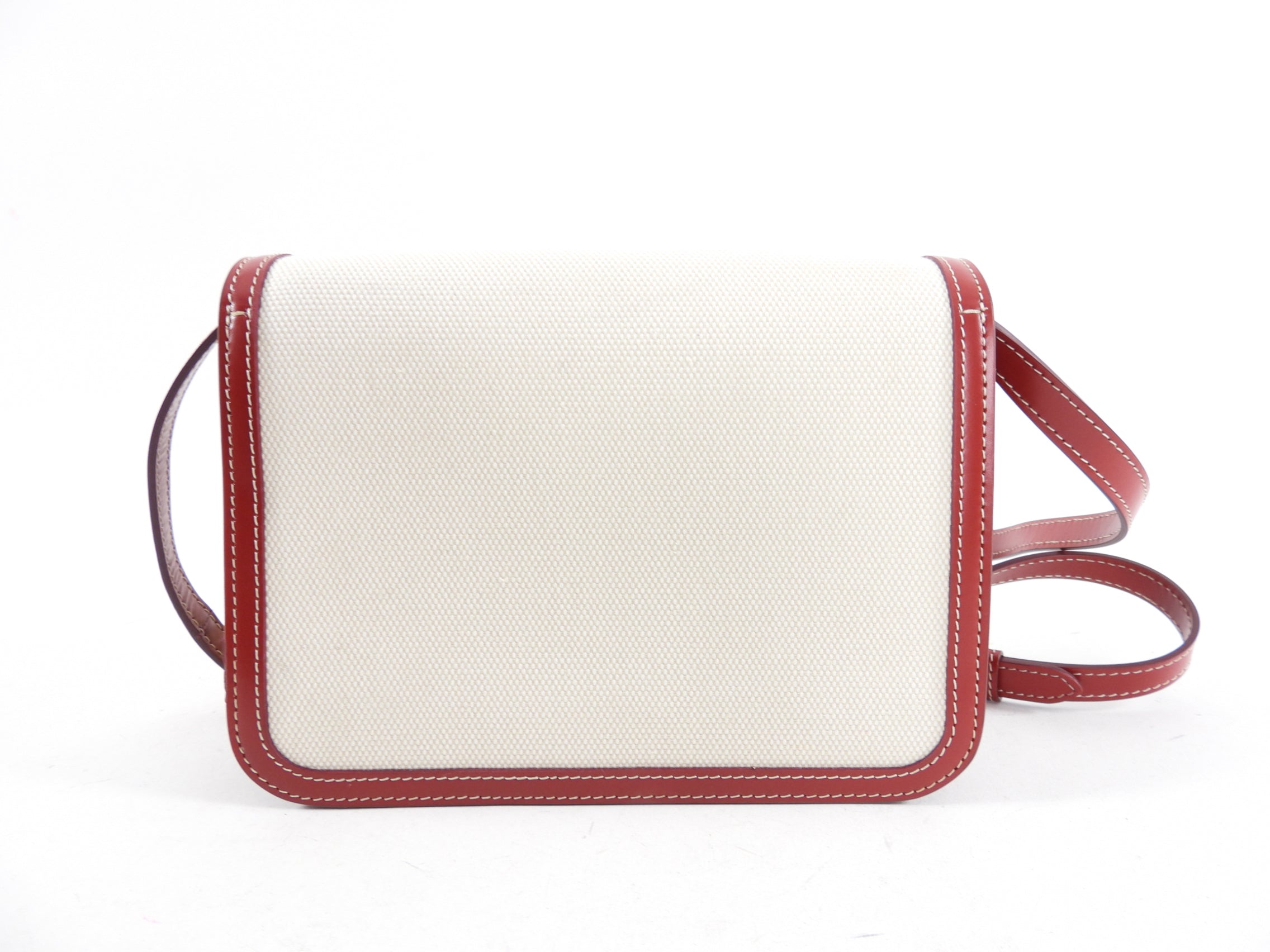 Burberry Small TB Canvas Toile and Red Leather Crossbody Bag for Women | Luxury Designer Handbag for Everyday Use, Date Night & Travel Accessories
